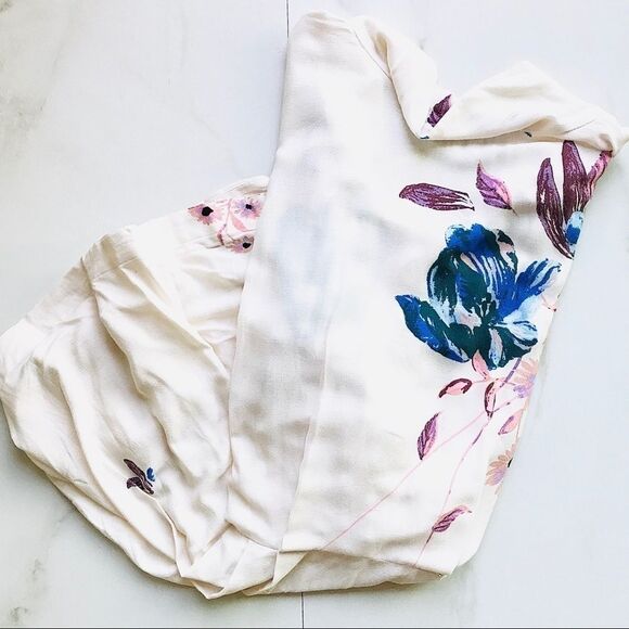 Free People Long Sleeve Tie Open Back Floral Dress - Picture 5 of 8